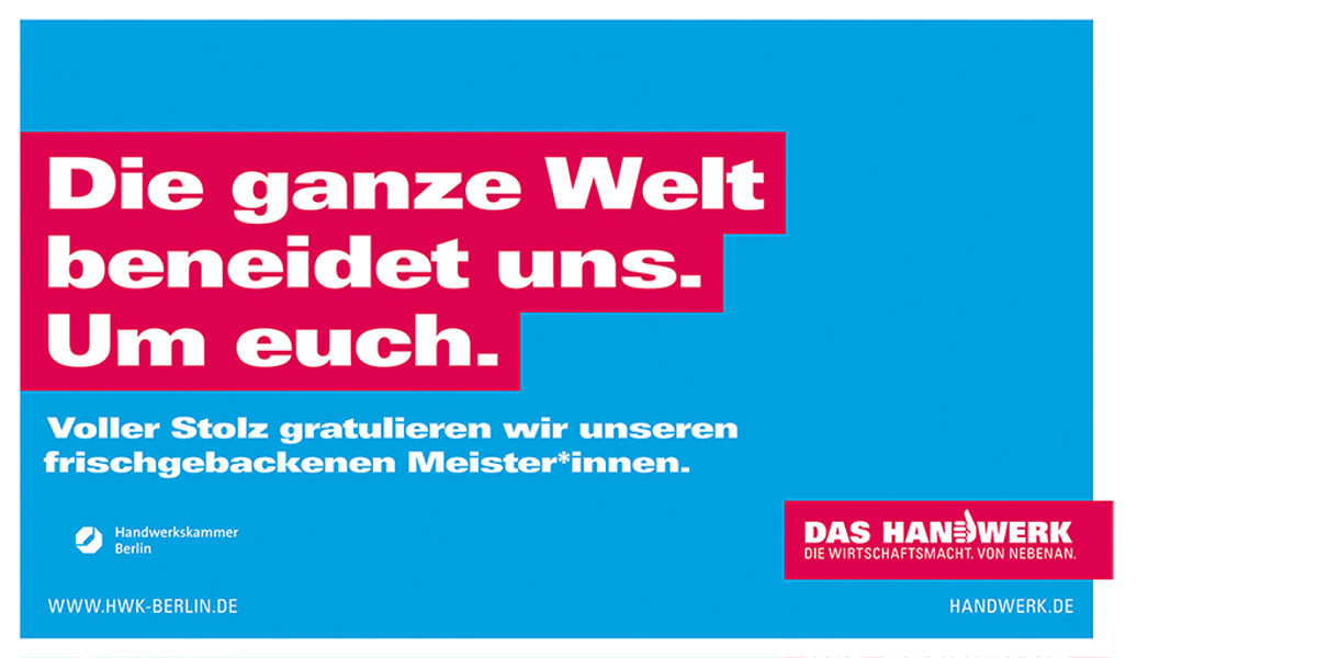 Imagekampagne; Meisterfeier