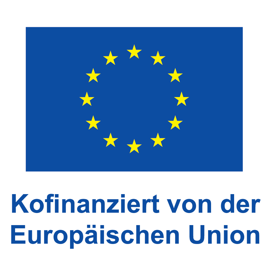 EU-Logo: Ein Kreis von Sternen auf blauem Hintergrund
