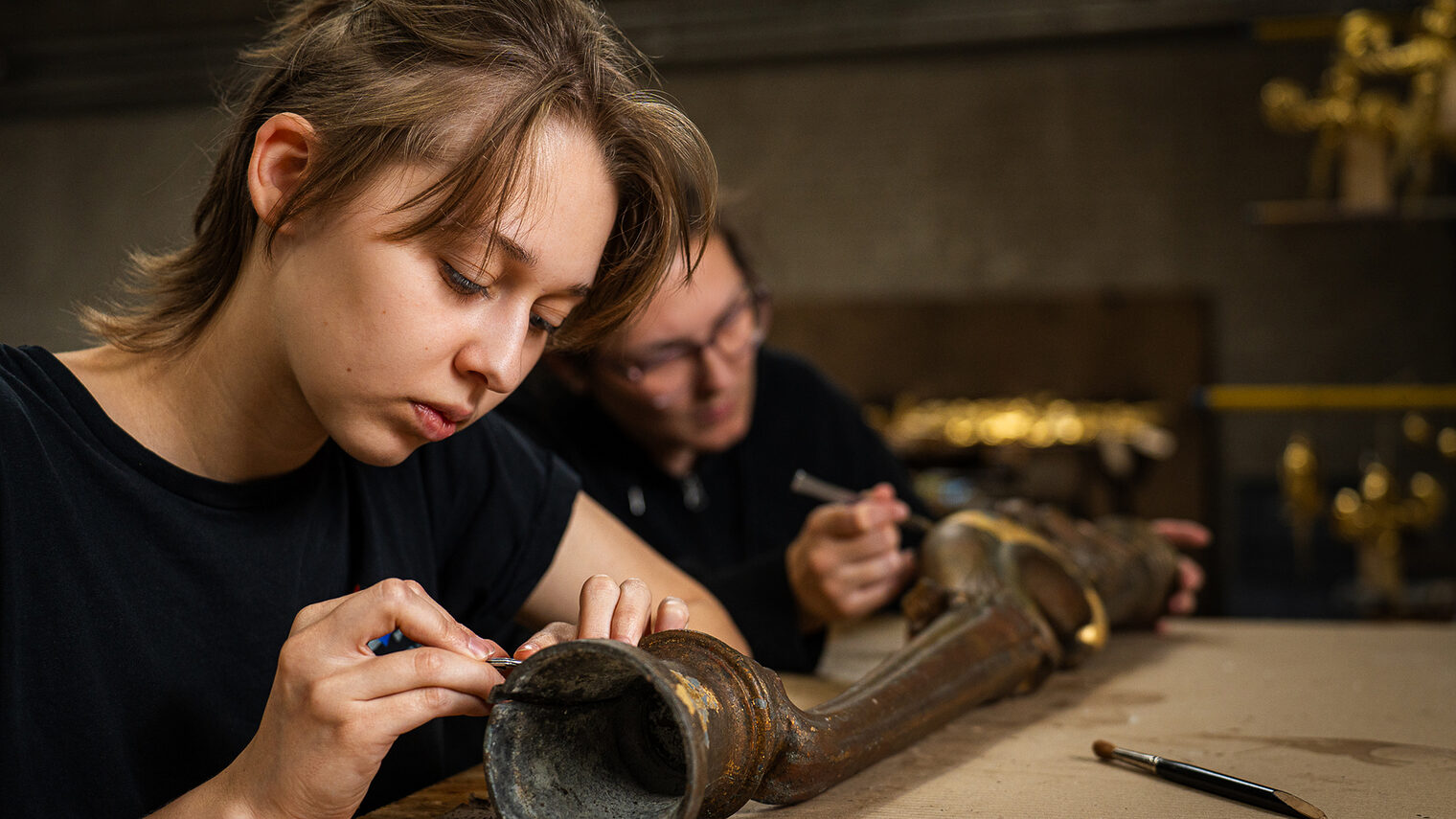 Tag des Handwerks 2023, Imagekampagne, Metallrestaurierung, Kunstwerk, historisch, Objekt, Werkstatt, Haber & Brandner 