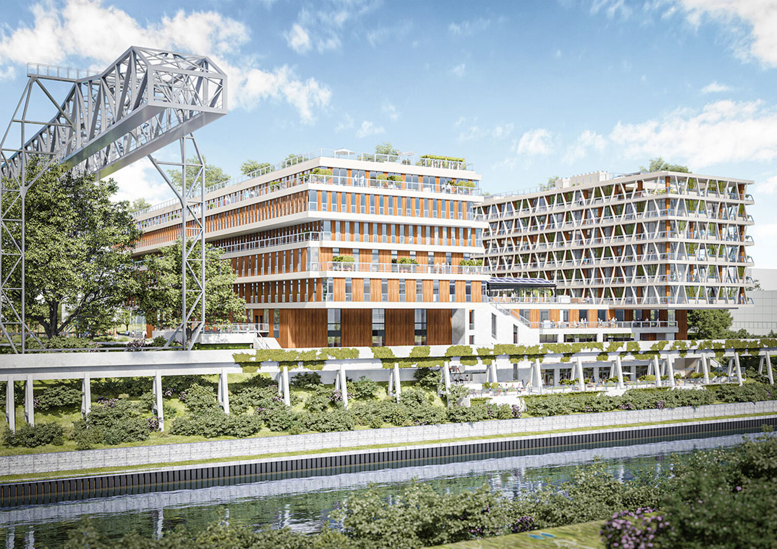 Eine Illustration des neuen Food Campus Berlin