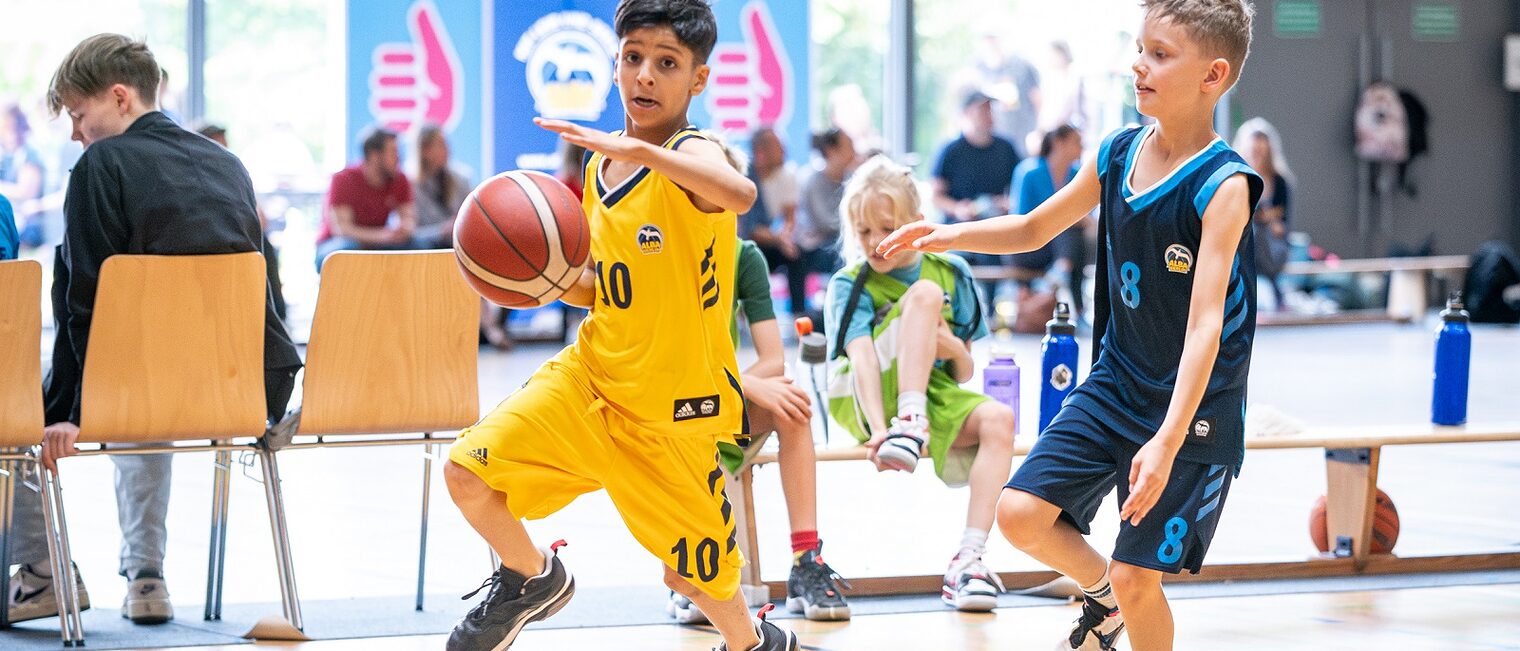 Basketball, Finalturnier, Grundschulliga, ALBA, Saison 2023/2024, Max-Schmeling-Halle, Handwerkskammer, das Handwerk, Black Box