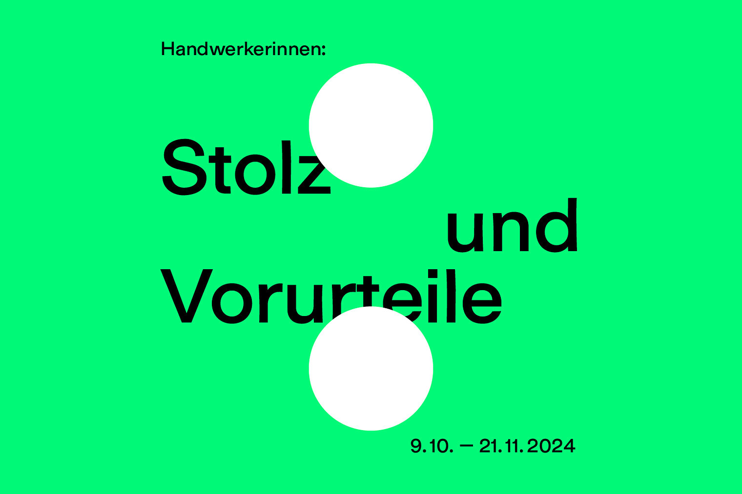 Keyvisual der Fotoausstellung "Handwerkerinnen: Stolz und Vorurteile" vom 09.10. - 21.11.2024 im Berliner Abgeordnetenhaus. 