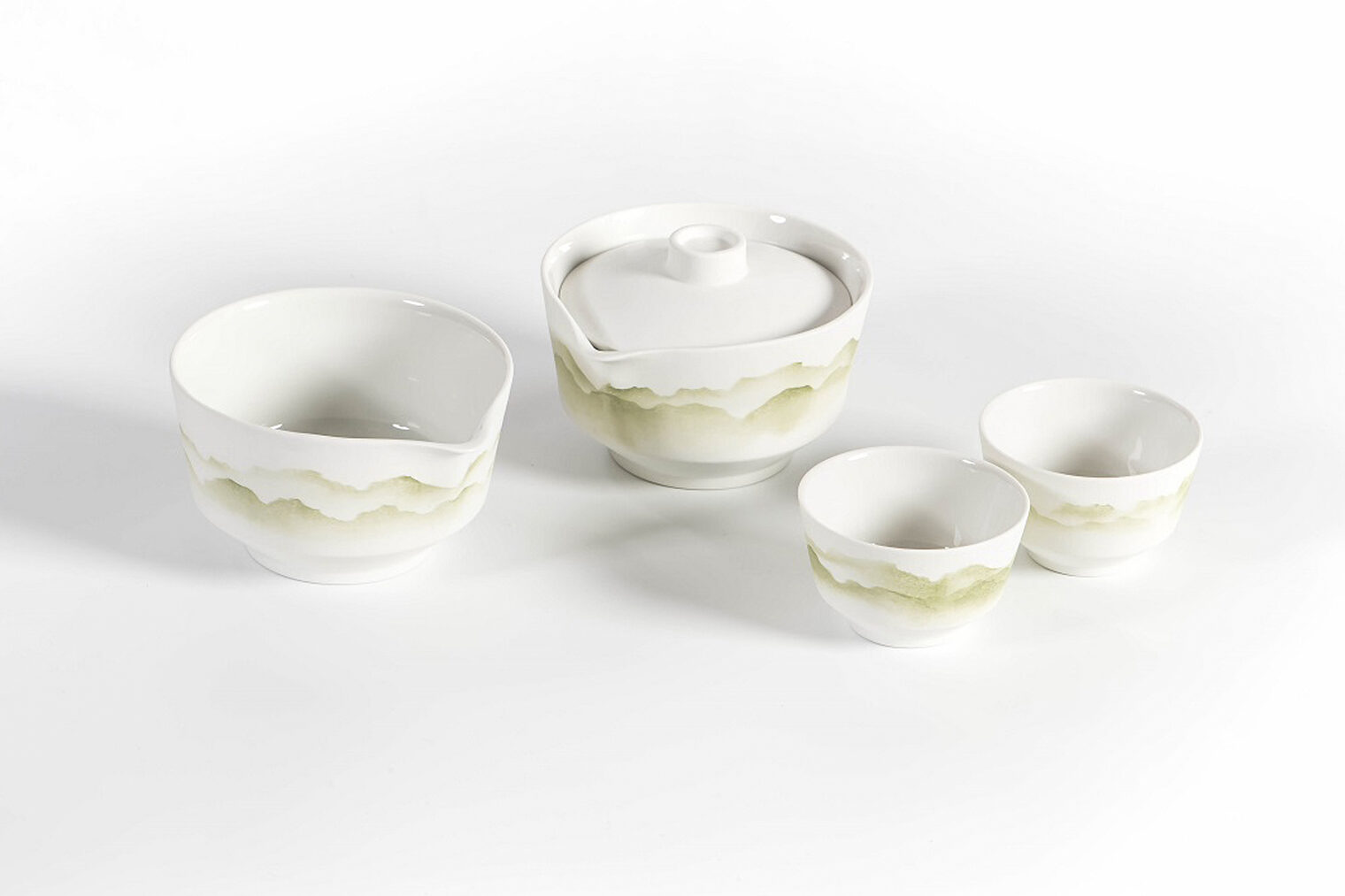 Gaiwan-Teeset "Oolong Secrets" aus Porzellan von Anna Badur