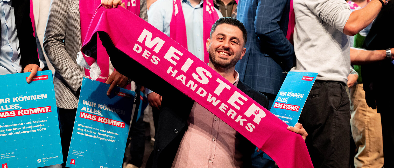 Handwerkskammer Berlin ehrt am 11. Mai 2025 im Friedrichstadt-Palast die Meisterinnen und Meister des Jahrgangs 2024: Jubel