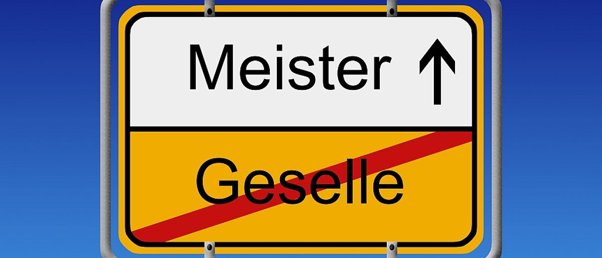 Ortsschild, Geselle, Meister, Weiterbildung, Handwerk, Perspektive