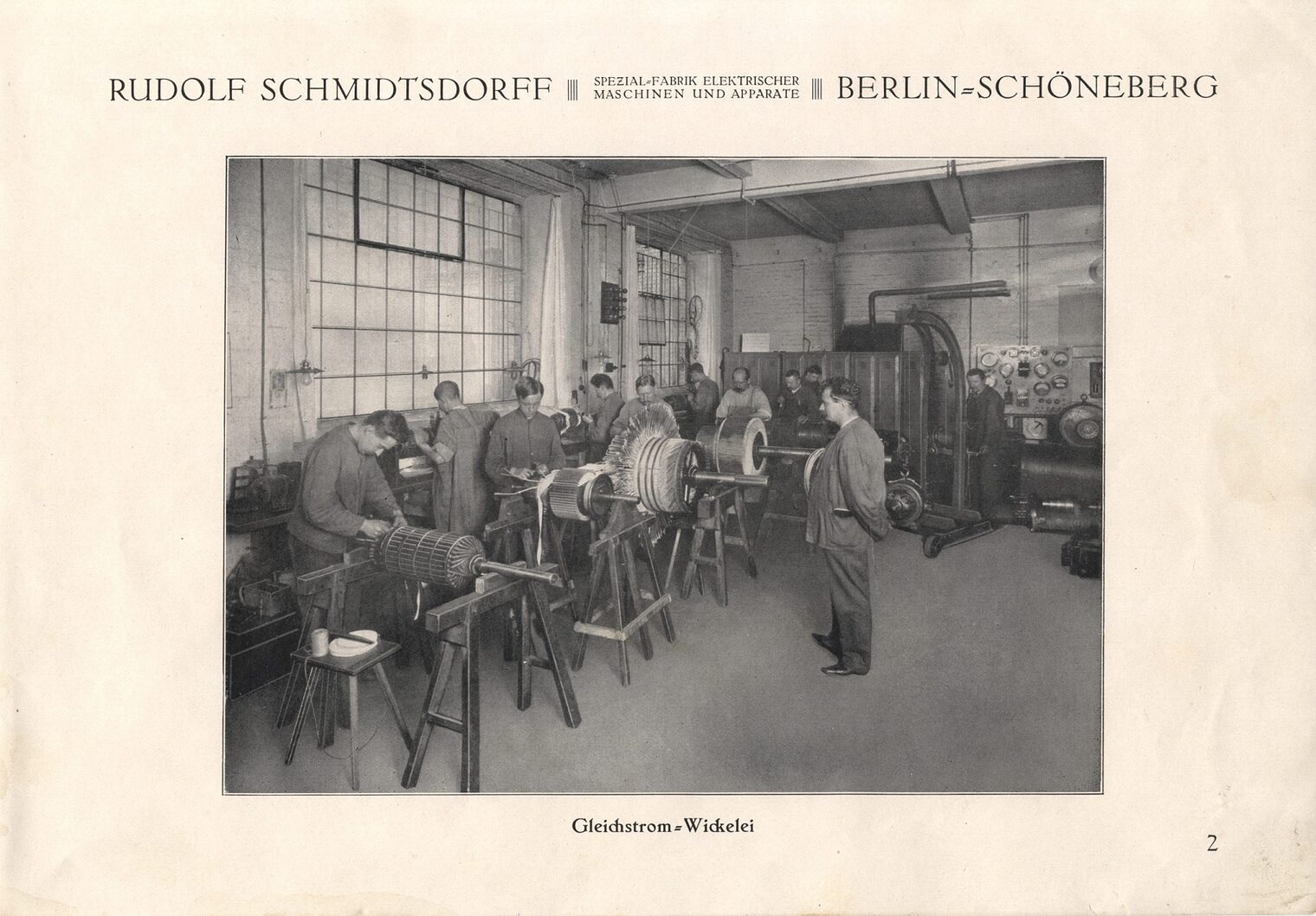 Schmidtsdorff Elektromotoren: Gleichstrom-Wickelei