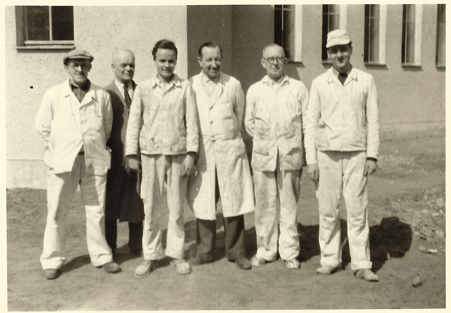 Gerhard Andersohn mit seiner Putzerkolonne