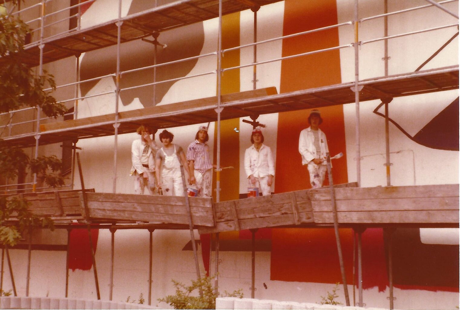 Dekorative Fassadenmalerei, um 1975