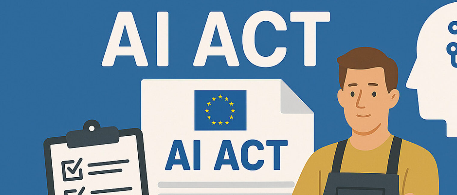 Titelgrafik zum Webinar "AI kommt ins Handwerk - bist du bereit?" des Mittelstand Digital Zentrums Handwerk