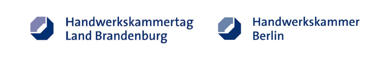 Logoleiste Handwerkskammertag Land Brandenburg und Handwerkskammer Berlin