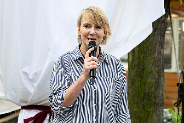 Handwerkskammerpräsidentin Carola Zarth beim Tag des Handwerks am 20. September 2025 im Mellowpark Berlin