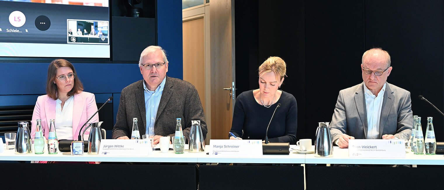 Pressekonferenz mit Vertreter*innen der Berliner Wirtschaft