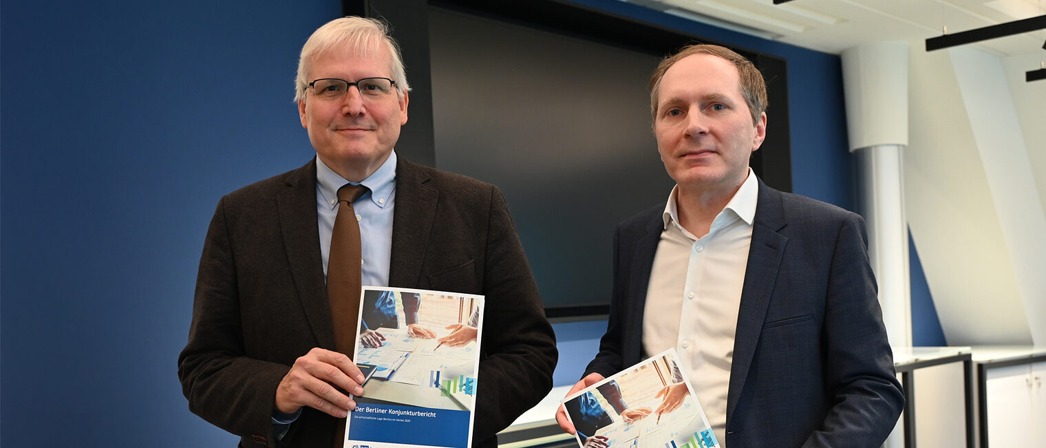 Jürgen Wittke, Hauptgeschäftsführer Handwerkskammer Berlin und Henrik Vagt, stellv. Hauptgeschäftsführer der IHK Berlin