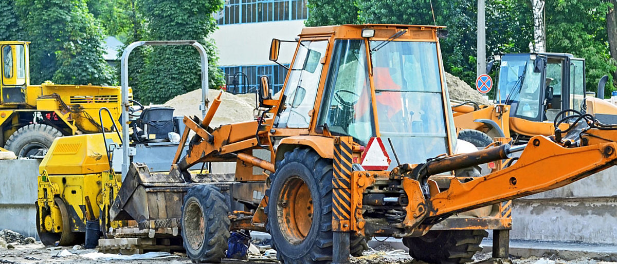 Straßenarbeiten, Bagger, Kompressor, Baustelle, Handwerk, Bauarbeiten, Straße, Stadt