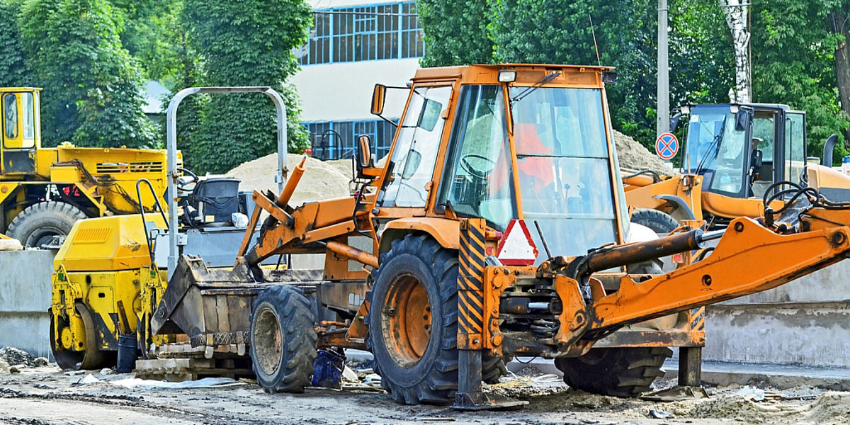 Straßenarbeiten, Bagger, Kompressor, Baustelle, Handwerk, Bauarbeiten, Straße, Stadt