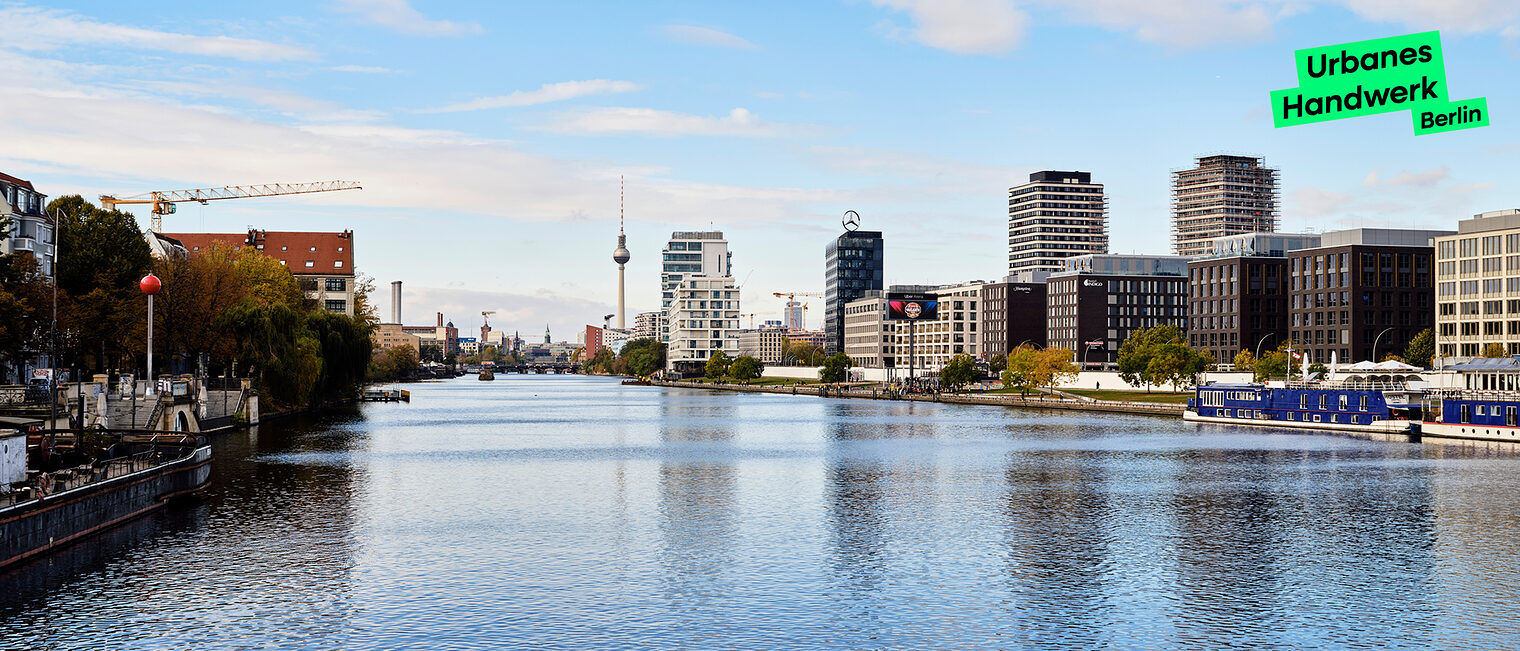 Skyline von Berlin mit Blick auf den Fernsehturm für die Kampagne Urbanes Handwerk