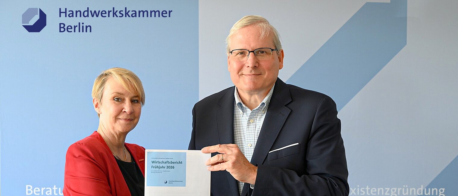 Frühjahrs-Konjunkturbericht 2026 PK Handwerkskammerpräsidentin Carola Zarth und Hauptgeschäftsführer Jürgen Wittke 
