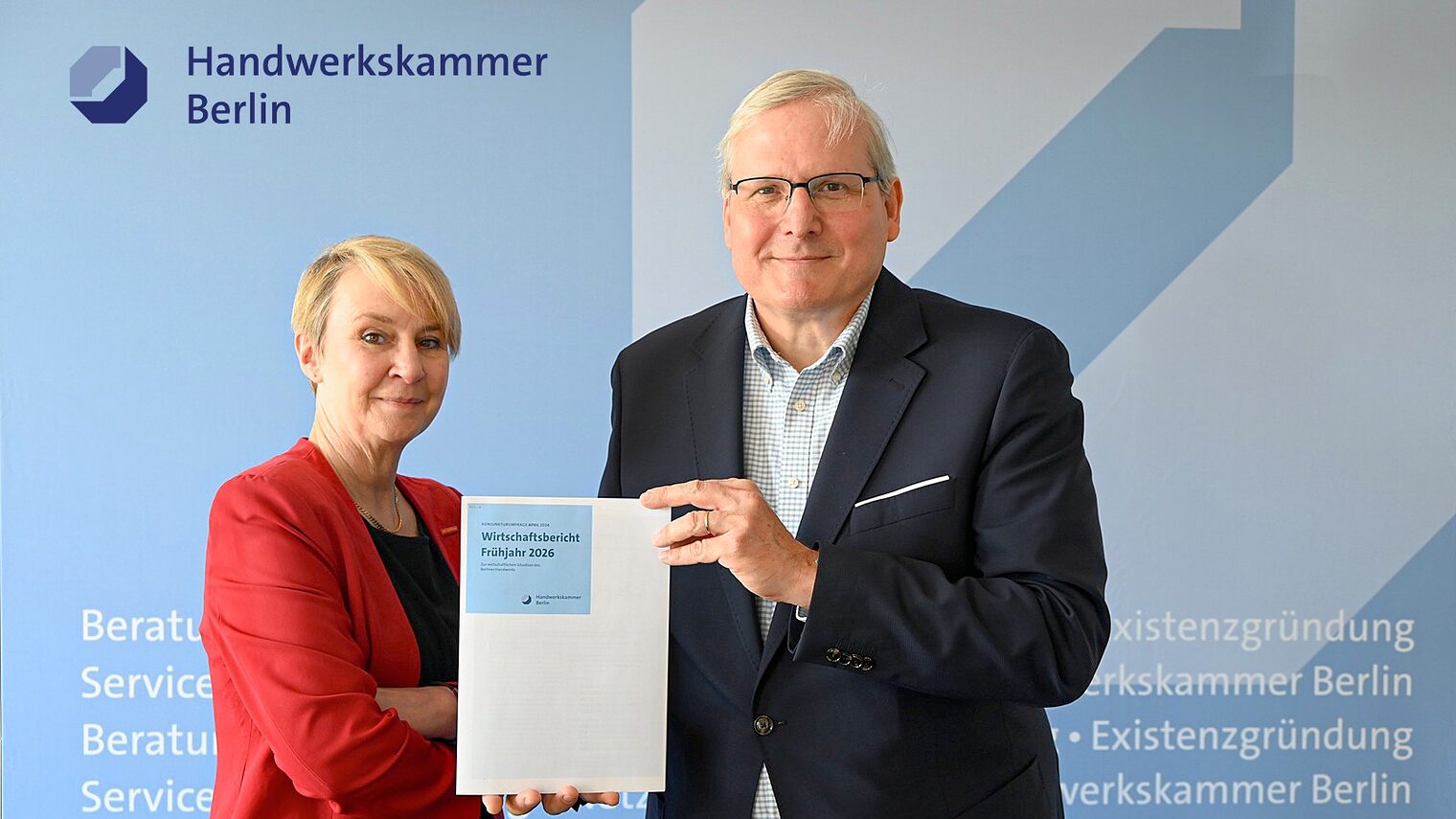Frühjahrs-Konjunkturbericht 2026 PK Handwerkskammerpräsidentin Carola Zarth und Hauptgeschäftsführer Jürgen Wittke 