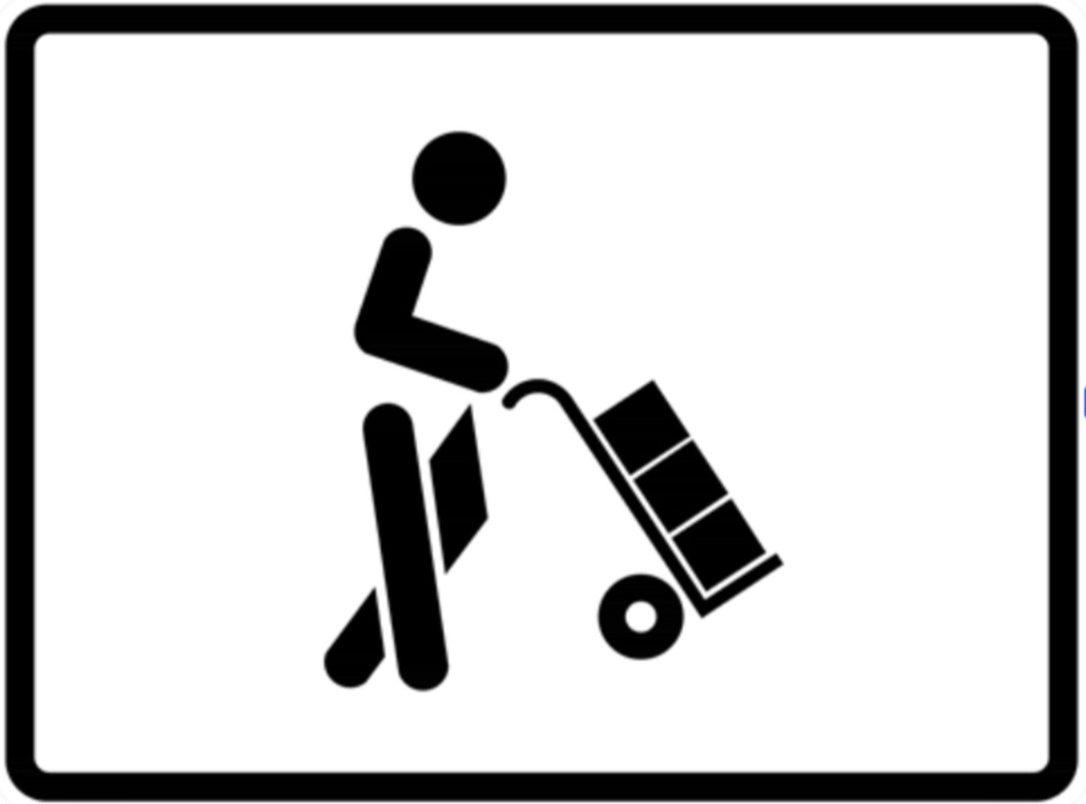 Piktogramm für Lieferflächen im Verkehr