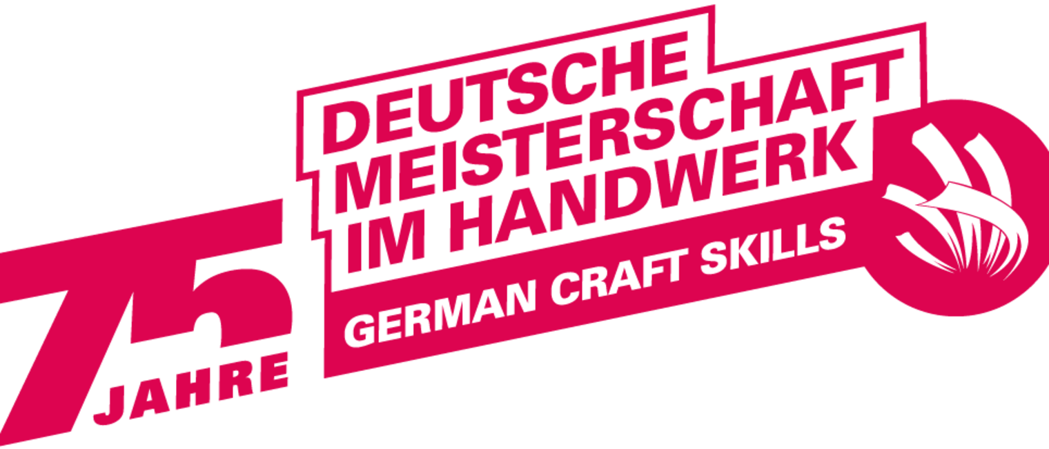 Deutsche Meisterschaft im Handwerk (DMH) German Craft Skills Logo zum 75. Jubiläum