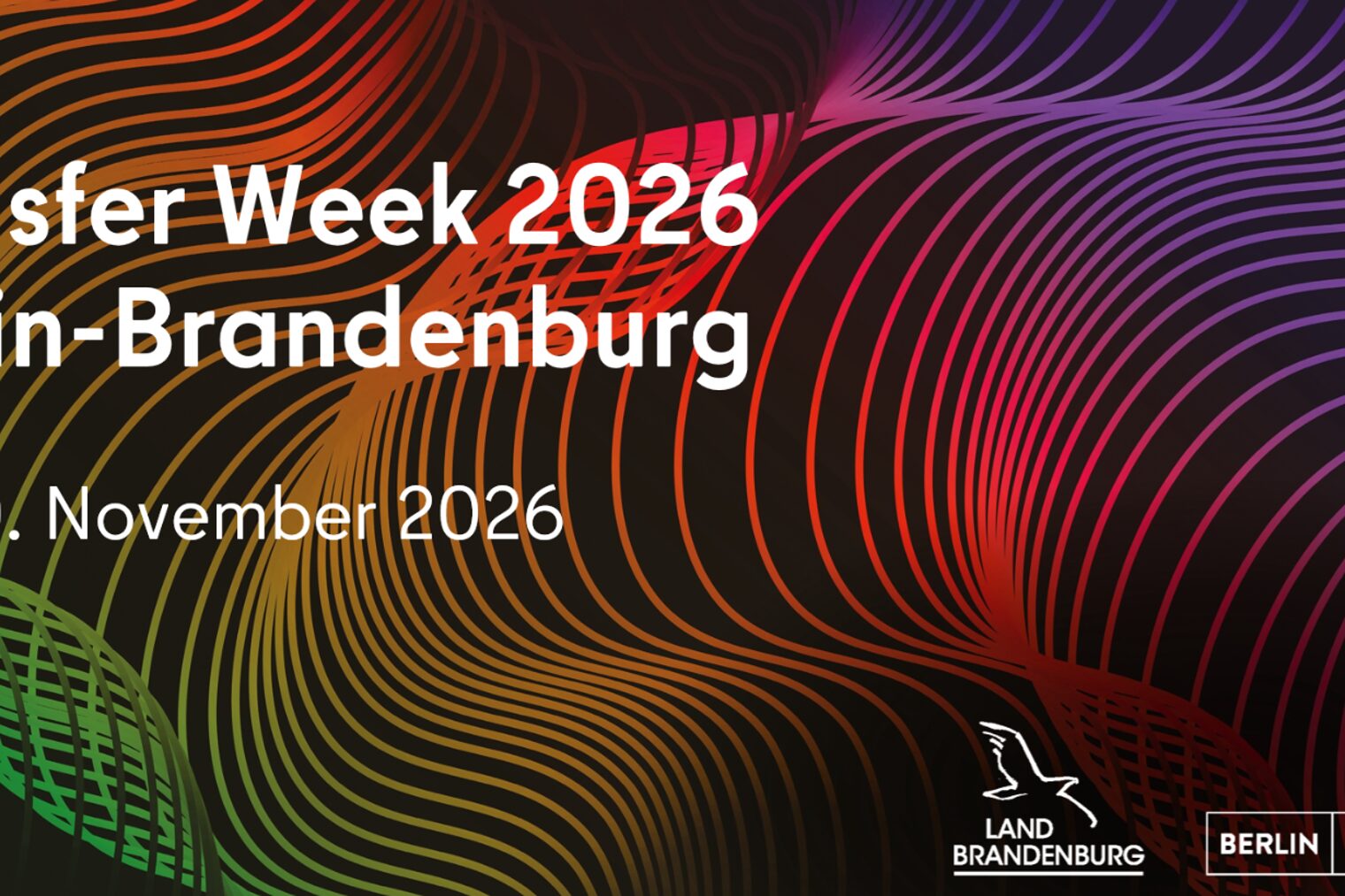 Titelgrafik Transfer Week 2026 Berlin-Brandenburg mit Logos von Berlin und Brandenburg