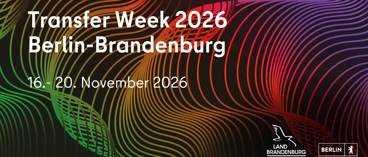Titelgrafik Transfer Week 2026 Berlin-Brandenburg mit Logos von Berlin und Brandenburg