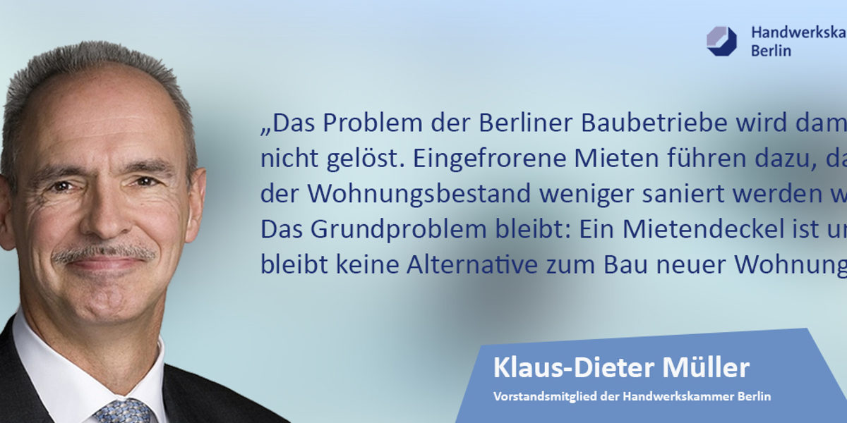 Statement, Handwerkskammer Berlin, Vizepräsident
