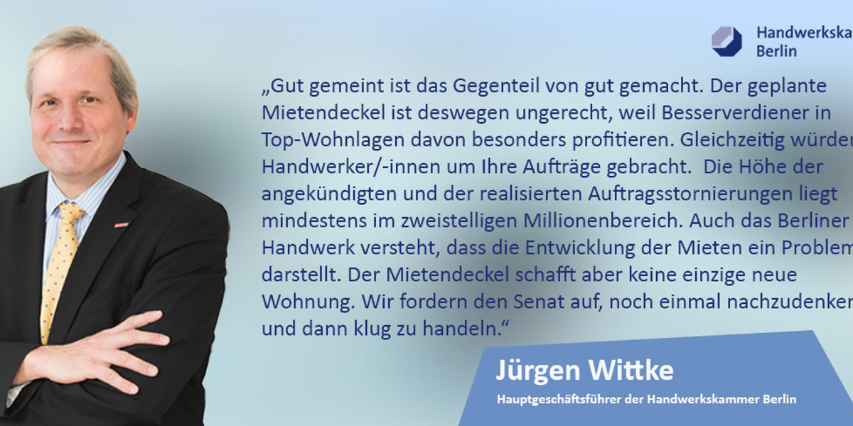 Statement, Handwerkskammer Berlin, Hauptgeschäftsführer