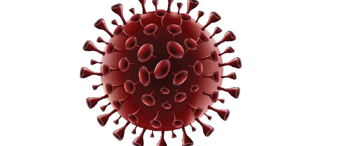 Coronavirus auf weißem Hintergrund