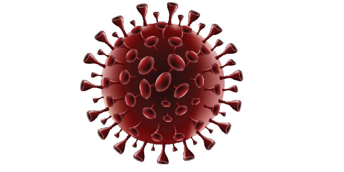 Coronavirus auf weißem Hintergrund