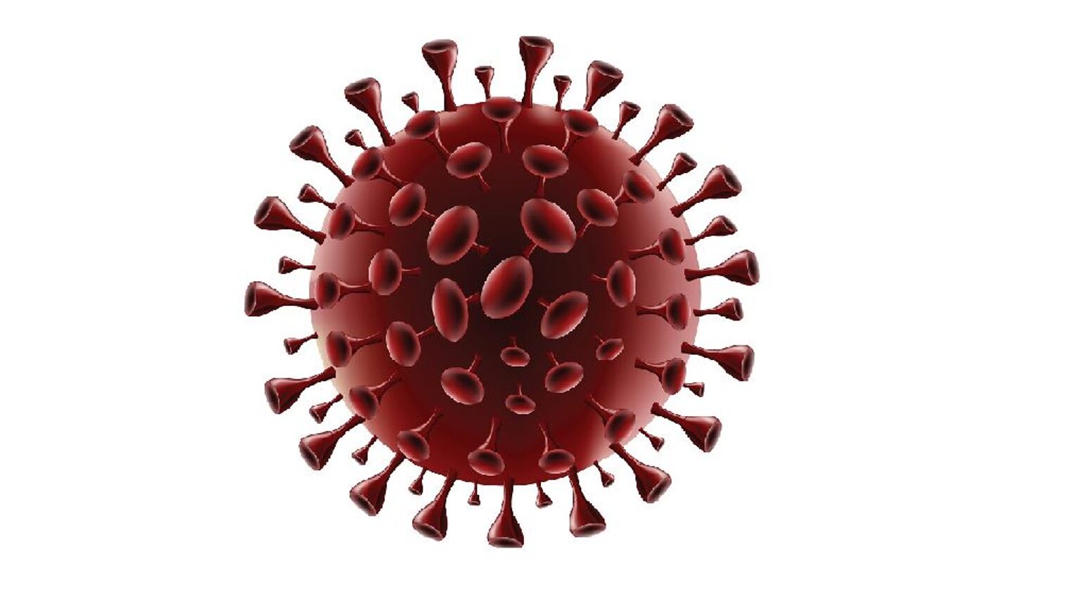 Coronavirus auf weißem Hintergrund