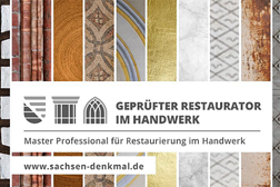 Werbung für das neue Fach "Geprüfter Restaurator im Handwerk"