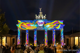 Das beleuchtete Brandenburger Tor