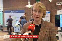 Handwerkspräsidentin Zarth in der Abendschau vom 18.02.2025