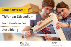 Zwei Azubis/ Werbung für Stipendien