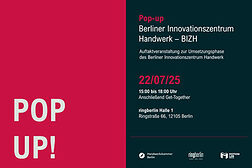 PopUp Innovarionszentrum Berlin Werbeplakat